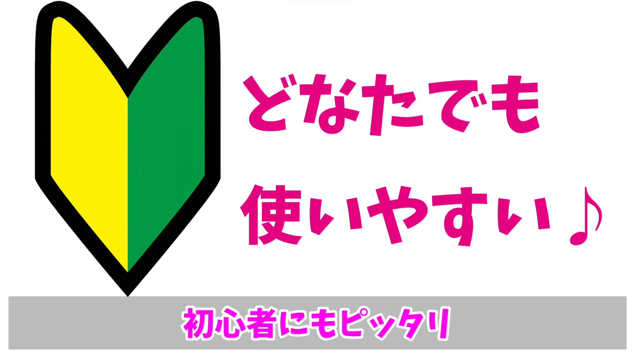 初心者にピッタリ