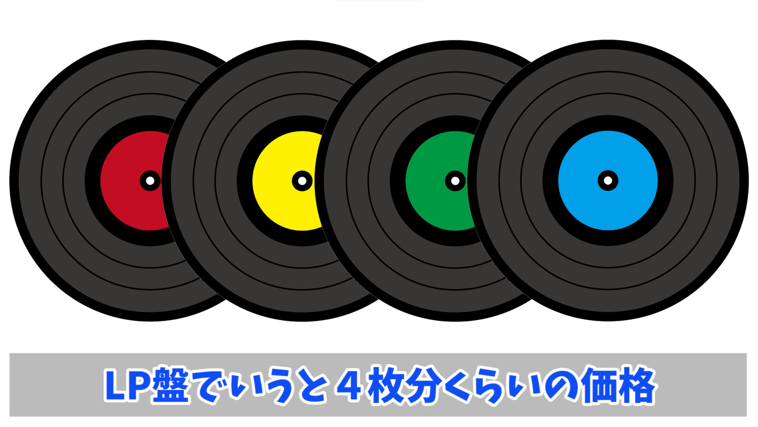 レコード盤4枚分